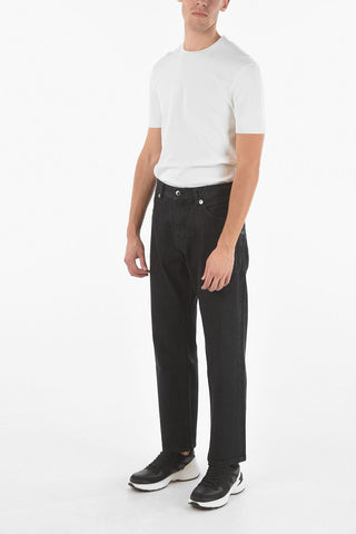 22cm Skinny Fit SELVEDGE Jeans with Faux Suede Patch Pocket