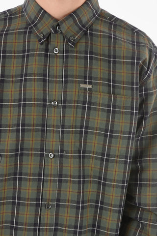 Checkered Button-down Shirt With Breast Pocket
