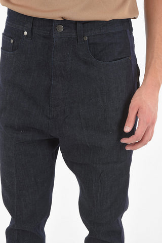 THE GODFATHER OF DENIM Raw Denim Low-crotch Jeans with Satin Side Bands 16cm