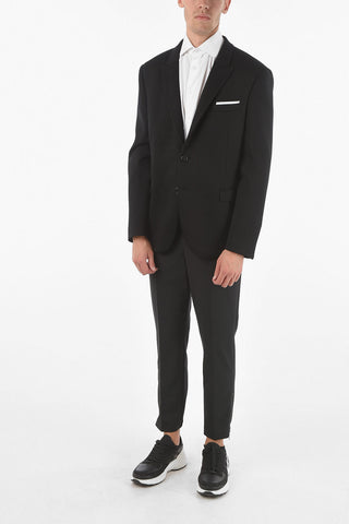 Slim Fit Side Vents Peak Lapel 2-button Blazer