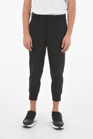 Low Waist Slim Fit Pants with Ankle Cuff