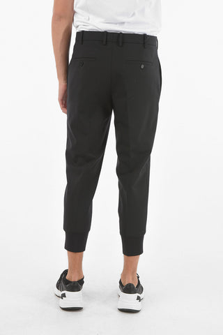 Low Waist Slim Fit Pants with Ankle Cuff