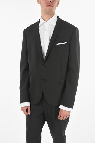 slim fit side vents notch lapel 2-button suit