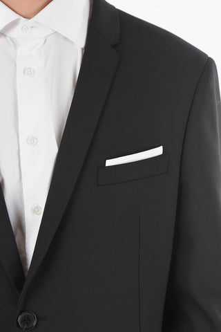 slim fit side vents notch lapel 2-button suit
