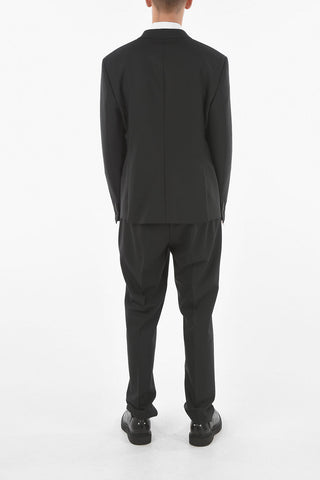 slim fit side vents notch lapel 2-button suit