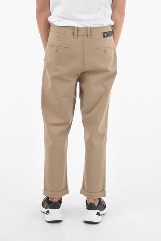 Low-Waist Pants with Cuffed Ankles