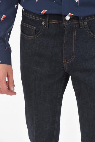 THE GODFATHER OF DENIM Skinny Jeans with Contrasting Cuffed Ankles 18cm