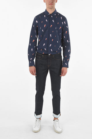 THE GODFATHER OF DENIM Skinny Jeans with Contrasting Cuffed Ankles 18cm