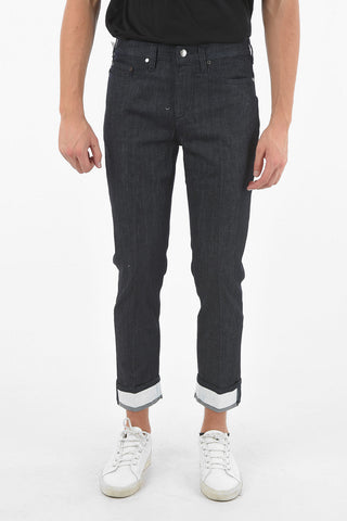 THE GODFATHER OF DENIM Jeans Super Skinny con Risvolti alla caviglia in contrasto 16cm