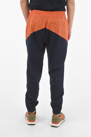 Two Tone Nylon Insert Cotton Blend Joggers