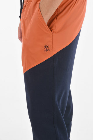 Two Tone Nylon Insert Cotton Blend Joggers