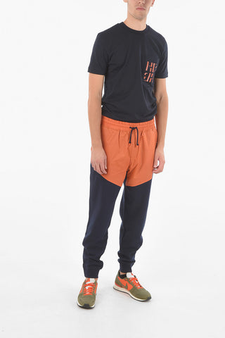 Two Tone Nylon Insert Cotton Blend Joggers
