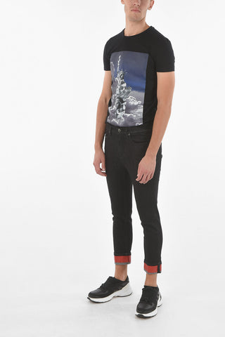 THE GODFATHER OF DENIM Super Skinny Jeans with Contrasting Hem 15cm
