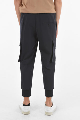 Low Waist Lose Fit Cargo Pants with Drawstring on The Waist