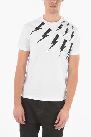 Crew-neck FAIR-ISLE THUNDERBOLT T-shirt