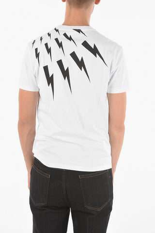 Crew-neck FAIR-ISLE THUNDERBOLT T-shirt