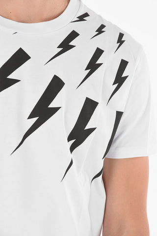 Crew-neck FAIR-ISLE THUNDERBOLT T-shirt