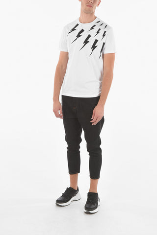 Crew-neck FAIR-ISLE THUNDERBOLT T-shirt