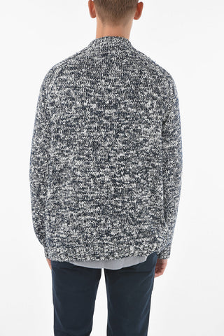 Crew Neck Distressed Embroidery K-TIGER Sweater