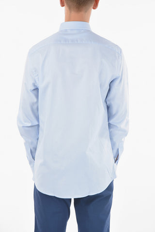 ZZEGNA Camicia A Maniche Lunghe SLIM FIT Con Colletto Francese