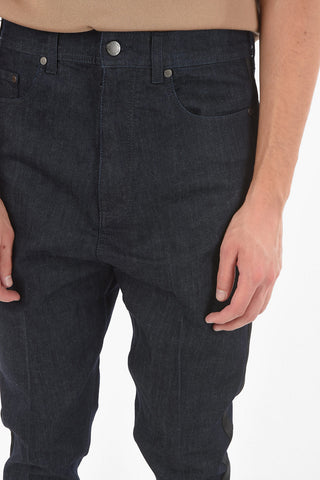 THE GODFATHER OF DENIM Raw Denim Low-crotch Jeans with Satin Side Bands 16cm