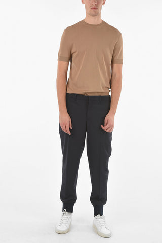 Low Waist Slim Fit Pants with Ankle Cuff