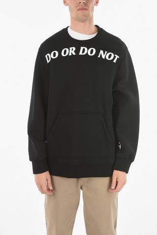 Neoprene DO OR DO NOT Crew-neck Sweatshirt with Double Side zip