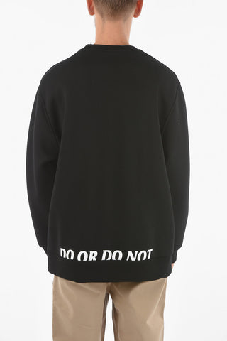 Neoprene DO OR DO NOT Crew-neck Sweatshirt with Double Side zip