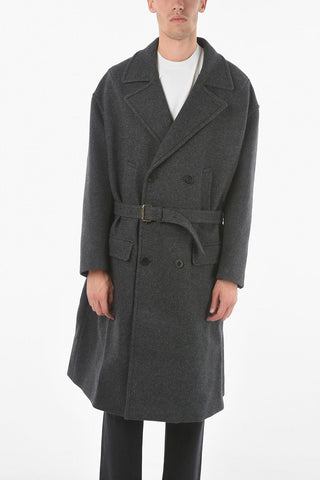 Cappotto Doppiopetto Oversize Fit Con Cintura