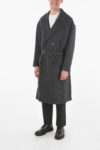 Cappotto Doppiopetto Oversize Fit Con Cintura