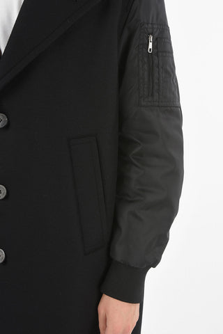 Wool And Nylon Oversized Coat