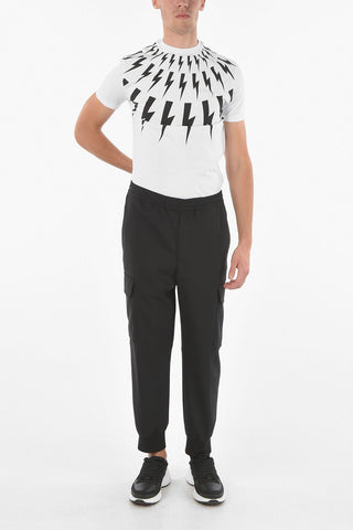 pantaloni cargo con polsino alla caviglia
