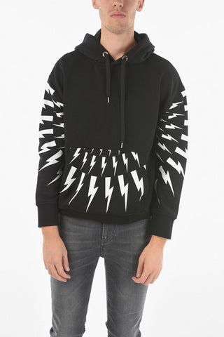 Maxi Patch Pocket Front RADIAL FAIR-ISLE THUNDERBOLT Hoodie