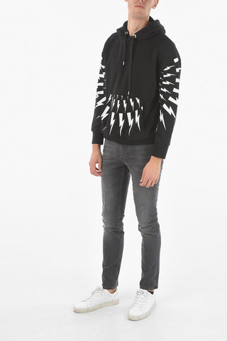 Maxi Patch Pocket Front RADIAL FAIR-ISLE THUNDERBOLT Hoodie