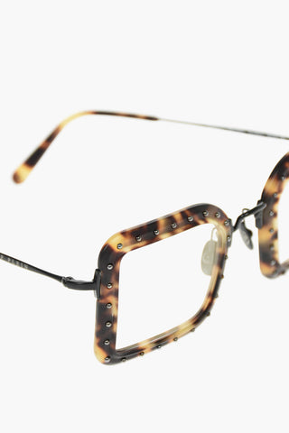 square-frame VREELAND-V spectacles with studs