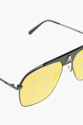 occhiali da sole aviator NOAH con lenti specchiate e stampa monogram