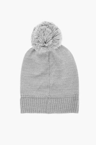 wool beanie with pom pom