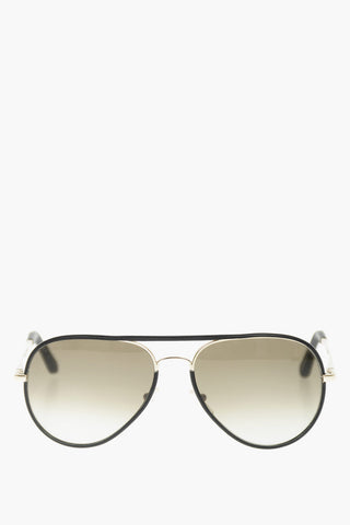 two-tone frame aviator sunglasses