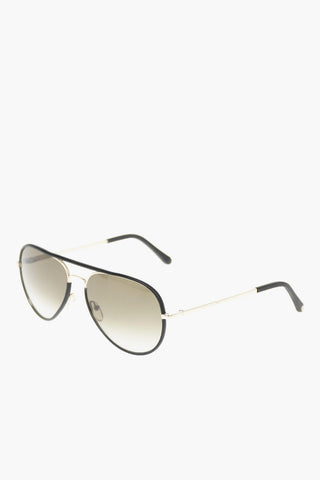 two-tone frame aviator sunglasses