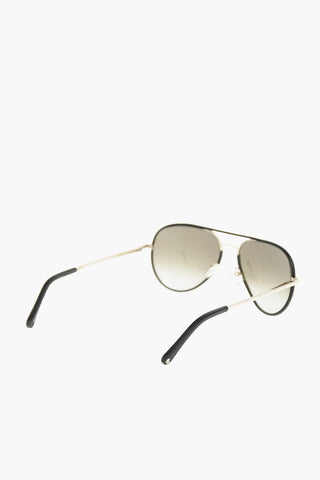 two-tone frame aviator sunglasses