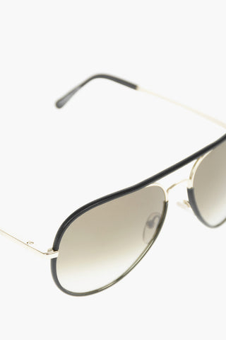 two-tone frame aviator sunglasses