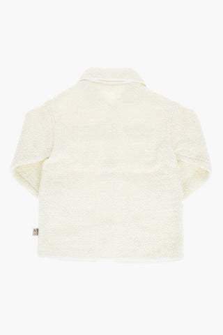 double breast pocket bouclè jacket