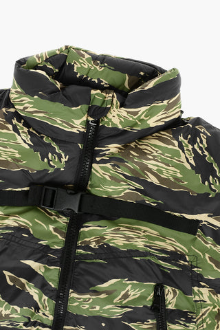 giubbotto camouflage imbottito con cappuccio removibile