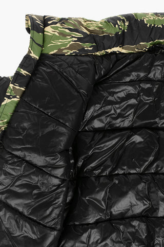 giubbotto camouflage imbottito con cappuccio removibile