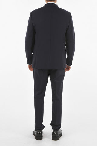 Virgin Wool Blend CONSTRUCTED Suit with Narrow Notch Lapel