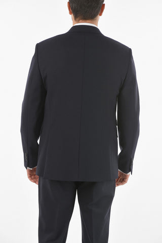 Virgin Wool Blend CONSTRUCTED Suit with Narrow Notch Lapel