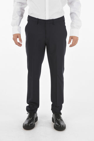 Virgin Wool Blend CONSTRUCTED Suit with Narrow Notch Lapel
