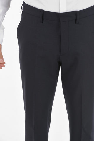 Virgin Wool Blend CONSTRUCTED Suit with Narrow Notch Lapel