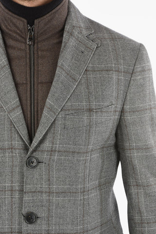 Virgin Wool SPORTSWEAR Blazer with Removable Chest Piece