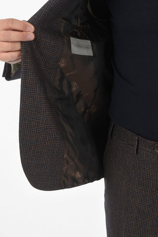 2 Button LEADER Houndstooth Motif Suit